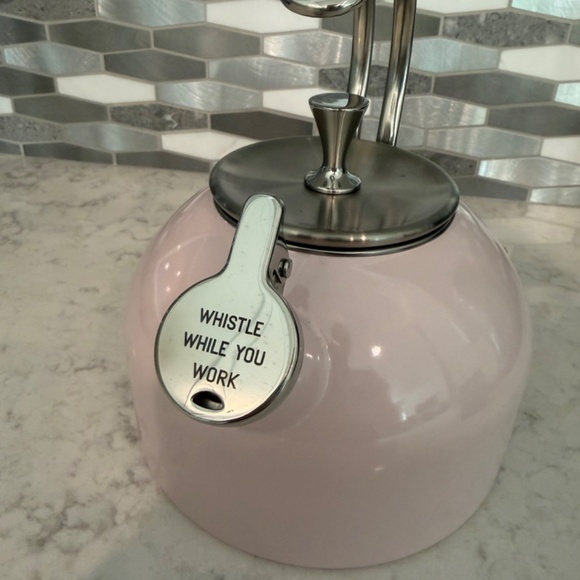 NWT Kate Spade Whistling Tea Kettle Blush Pink - Picture 5 of 7